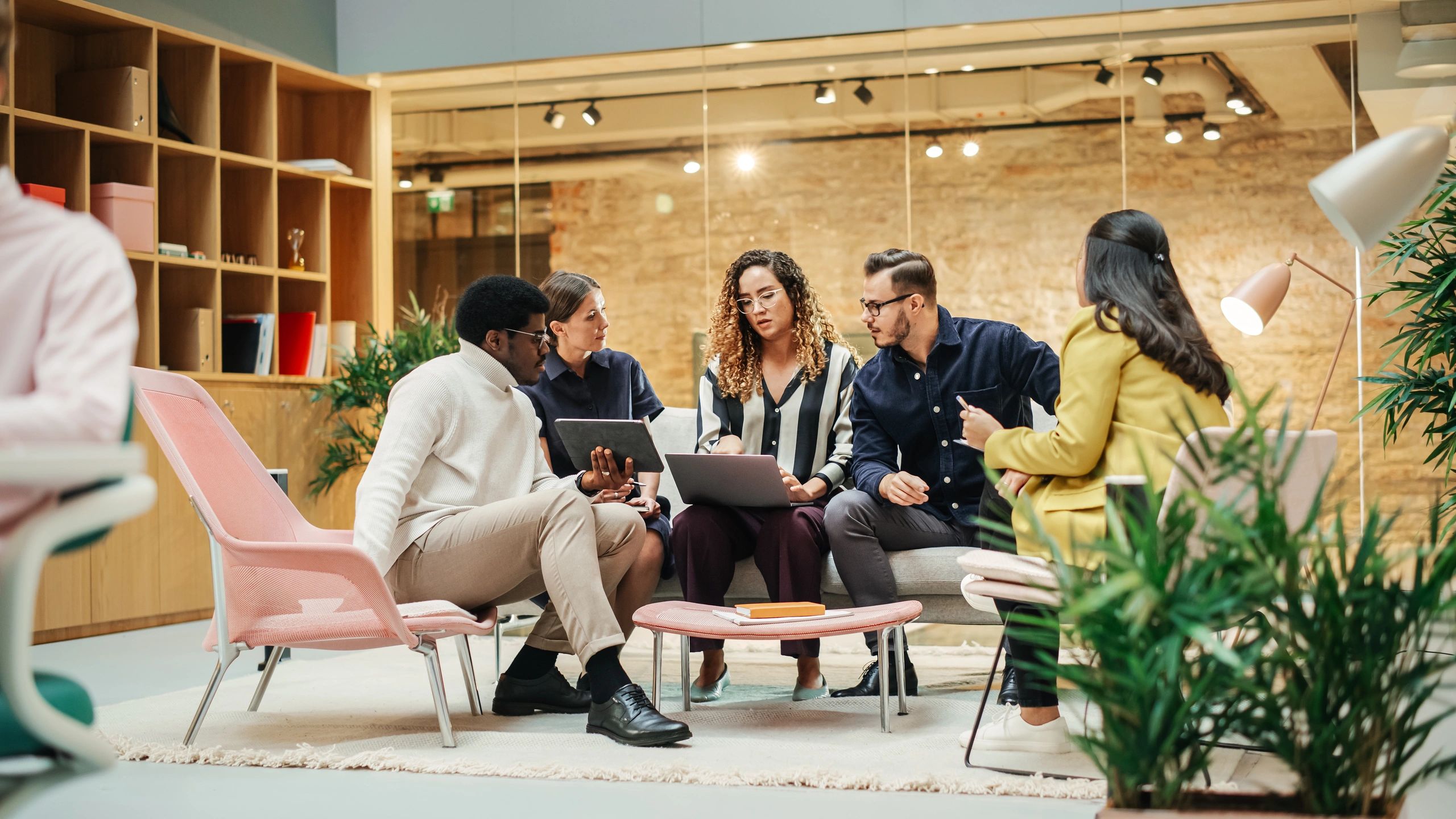 Business team collaborating in a meeting room